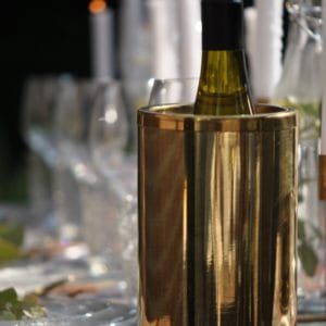 Wijnkoeler vintage goud