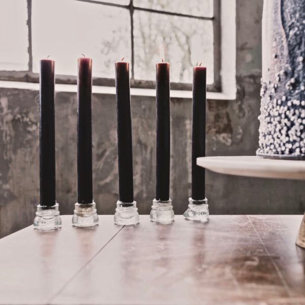 Vintage kaarsenhouder glas