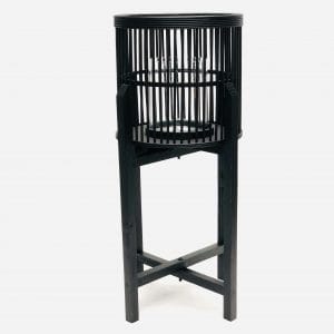 Windlicht rotan Small zwart